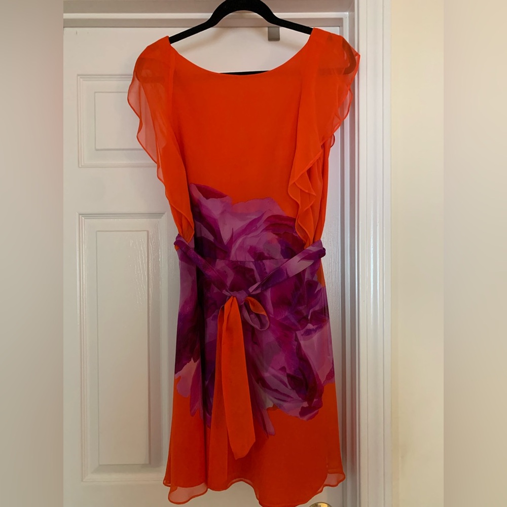 Elegant Orange and Purple Dress